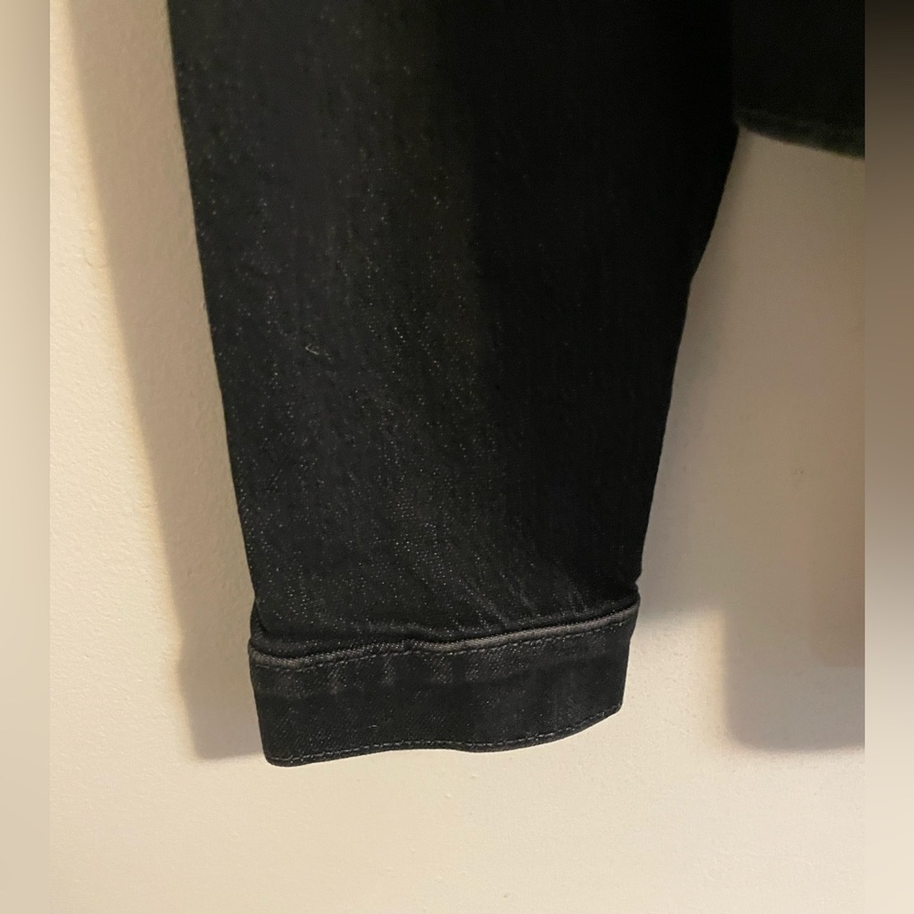 Sz US L Reitmans denim jacket black button up long sleeve,collar new with tags - Picture 8 of 9